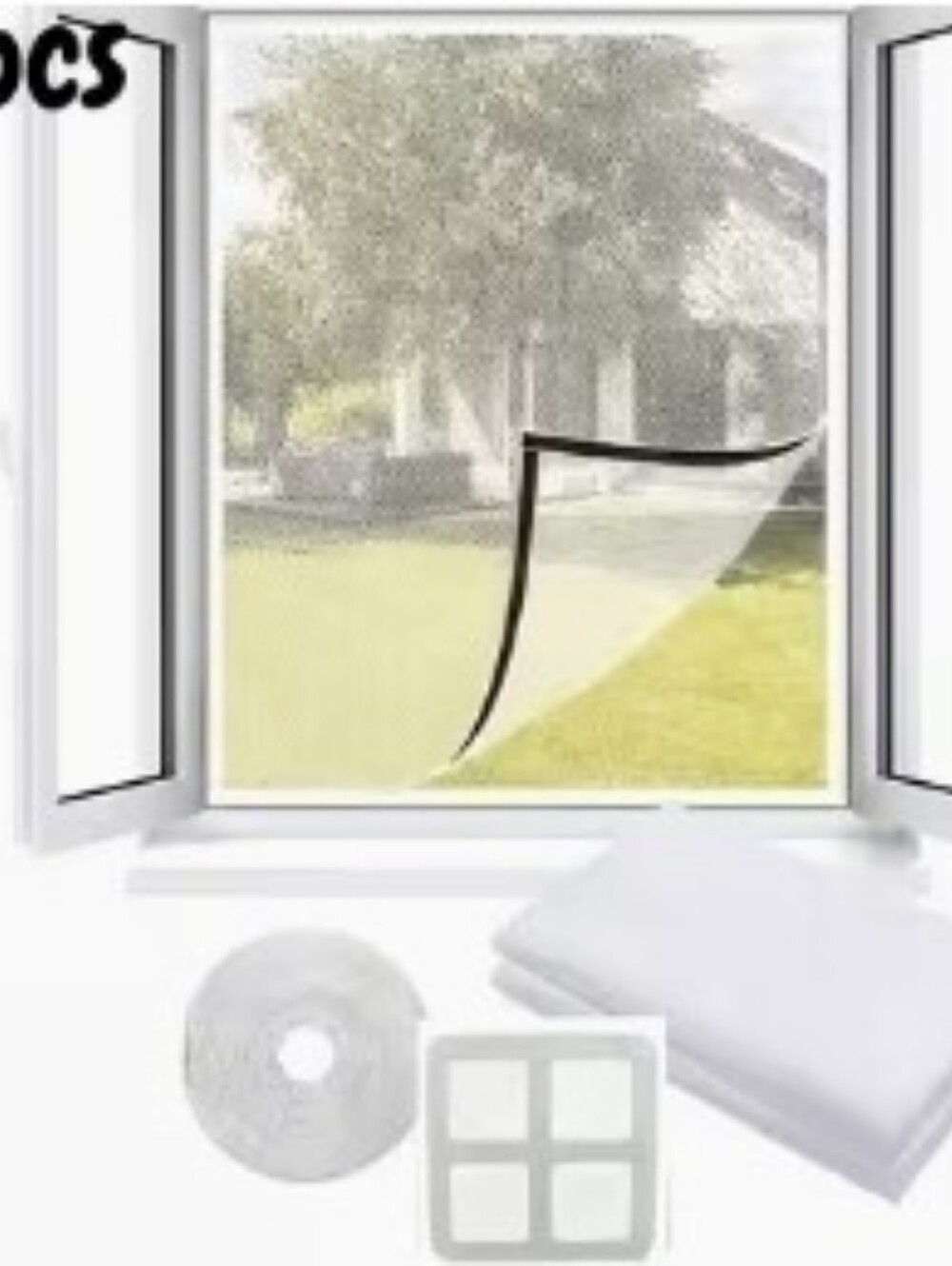 3pc Static Cling Window Privacy Film - Clear with Black Trim